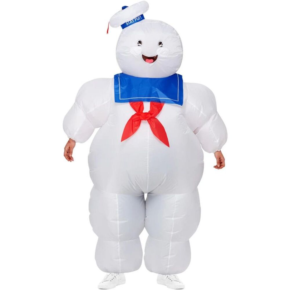 Ghostbusters Unisex Adult Stay Puft Inflatable Costume / White/Blue/Red